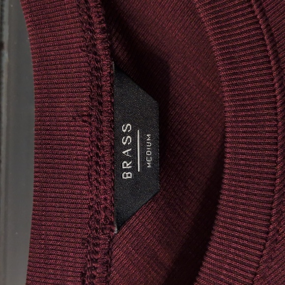 Brass Shirred Midi Dress Black Cherry - Picture 6 of 6